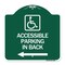 Signmission Accessible Parking on Left Arrow W/ Graphic, Green & White Aluminum Sign, 18" x 18", GW-1818-24356 A-DES-GW-1818-24356 - alternate 1